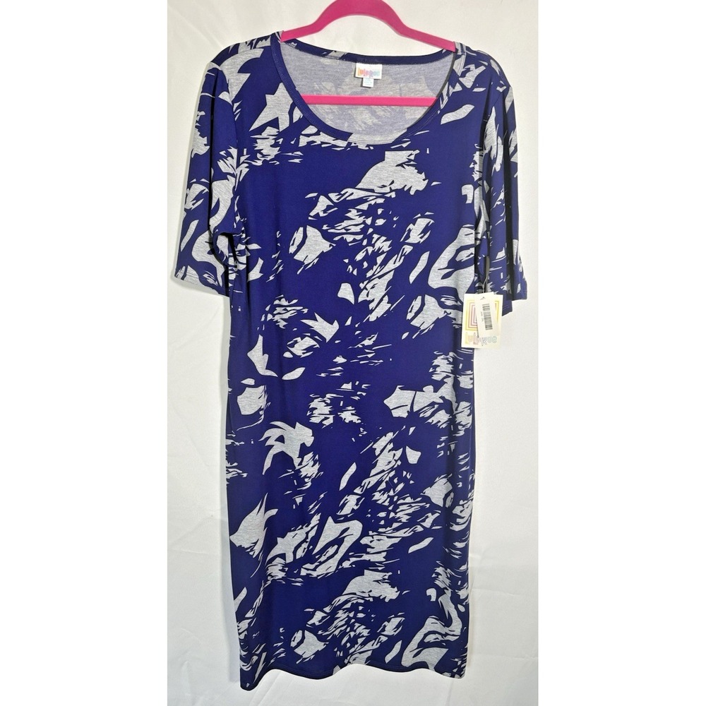LuLaRoe Julia‎ Dress Size 2XL Short Sleeve Graphic print new